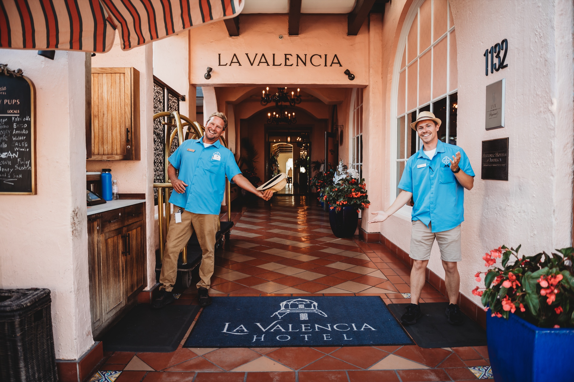 La Valencia Hotel staff welcoming FIRE Summit 2026 attendees