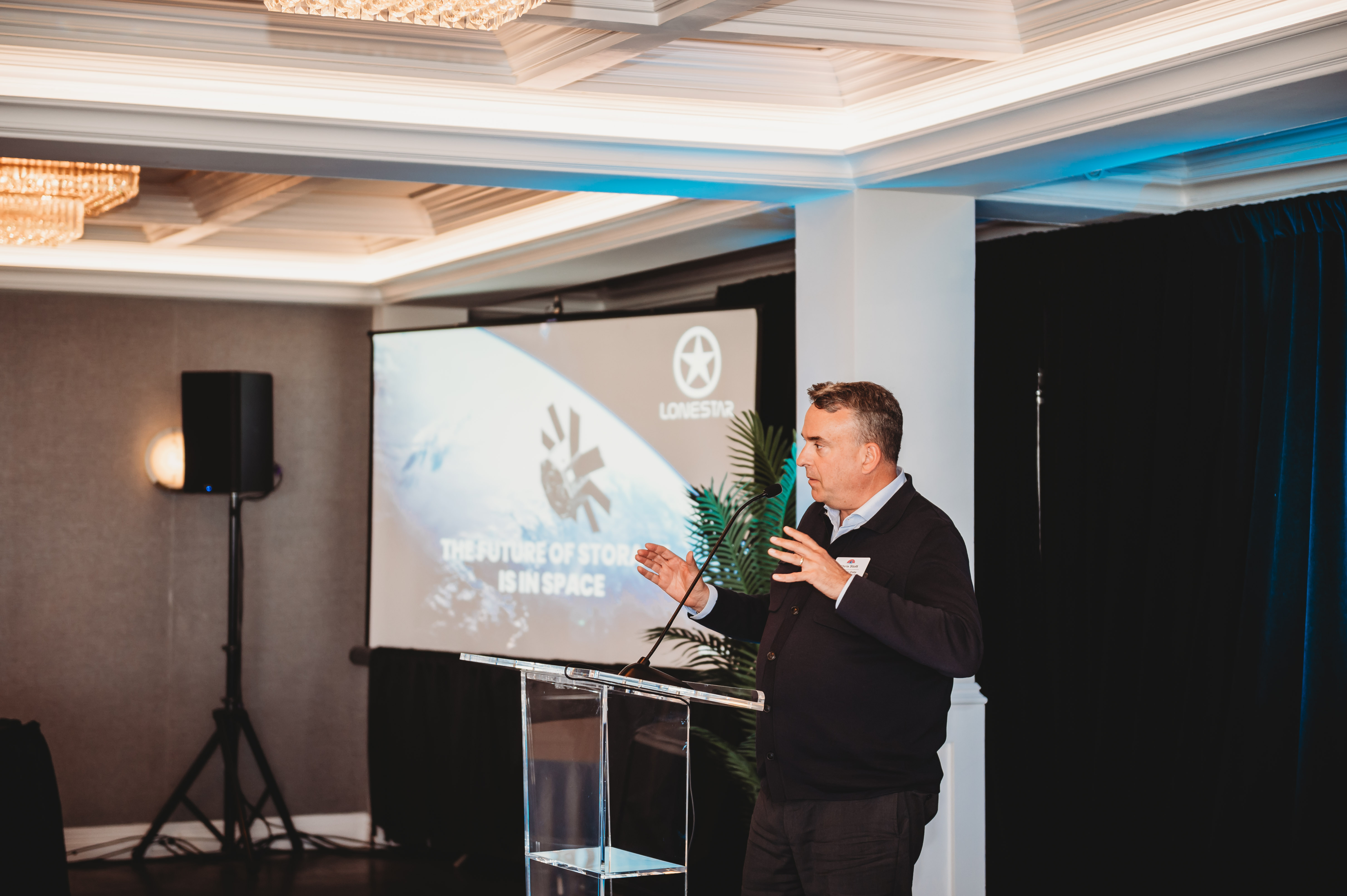 A FIRE Summit 2026 speaker presenting on the future of storage in space