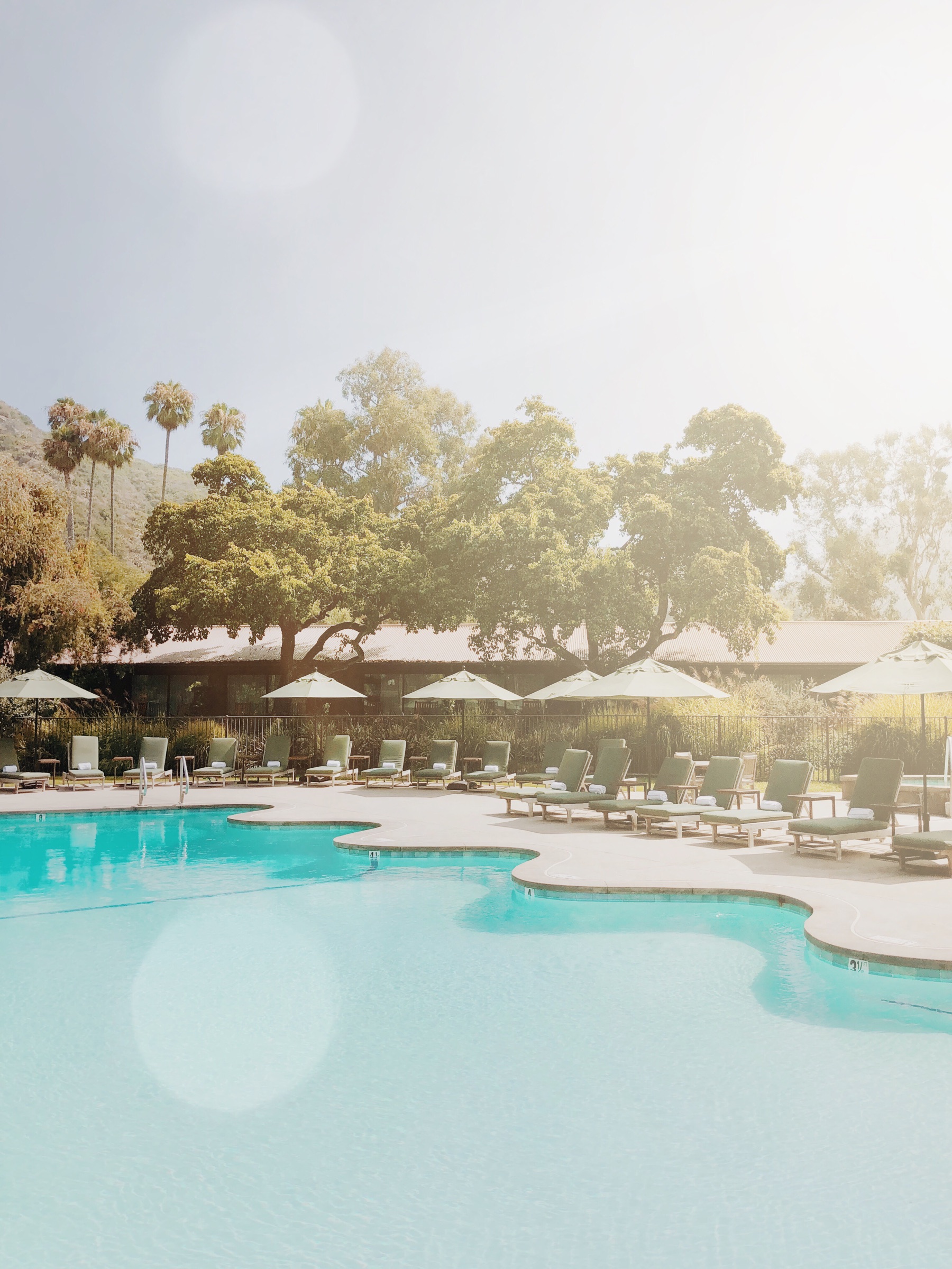The Ranch at Laguna Beach pool in soft afternoon light